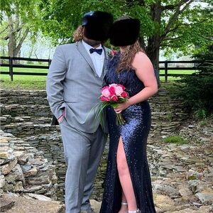 Sherry Hill navy formal gown